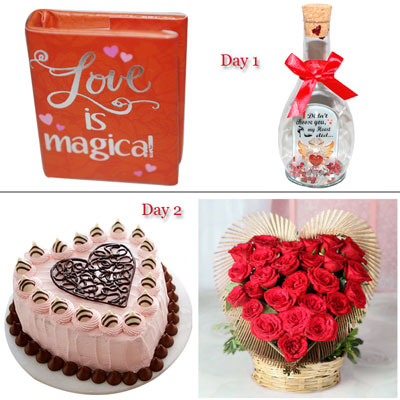 "Romantic Hug ( Multi day Hamper) - Click here to View more details about this Product